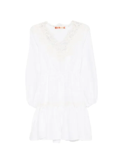 Ermanno Scervino lace-embellished mini dress White D464Q627NZB