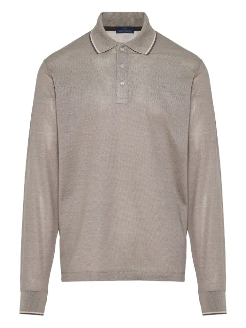 Paul & Shark long-sleeve tipped polo shirt Neutrals 15311705