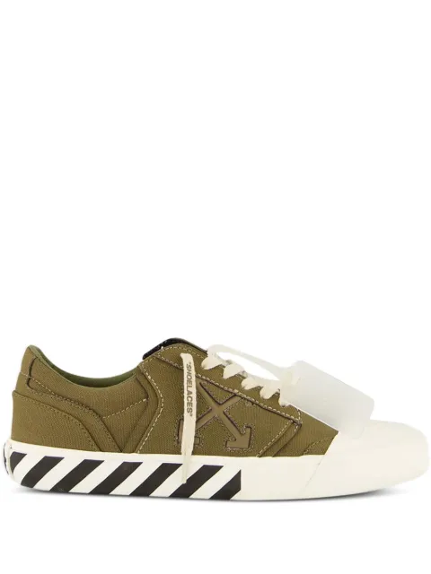Off-White Vulcanised tag-detail sneakers Green OMIA2A2F25FAB0015858