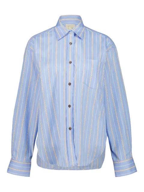 PAULA striped buttoned shirt Blue MIRABI4