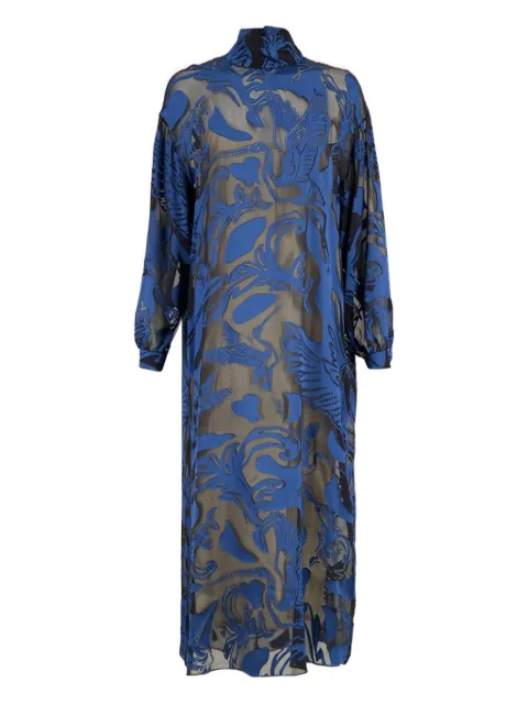 PAULA turtleneck devoré dress Grey OPHELIA