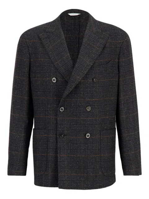 Boglioli double-breasted checked blazer Grey N4302EFB50220880