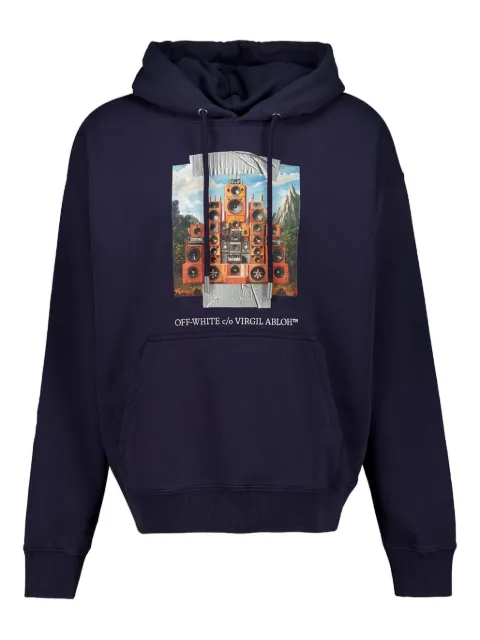 Off-White Train Off Skate hoodie Blue OMBB085F25FLE0074901
