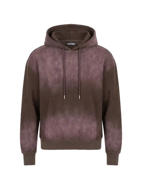 Protémoa tie-dye effect hoodie Brown REVERSEDHOODIE