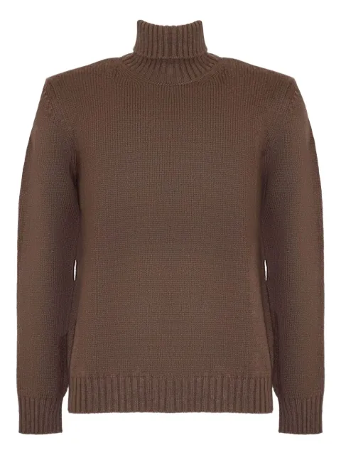 Eleventy turtleneck ribbed-trim sweater Brown L76MAGL89MAG0L00325