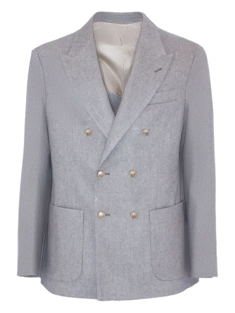 Eleventy peak-lapel double-breasted jacket Grey L70GIAA06TES0L30080