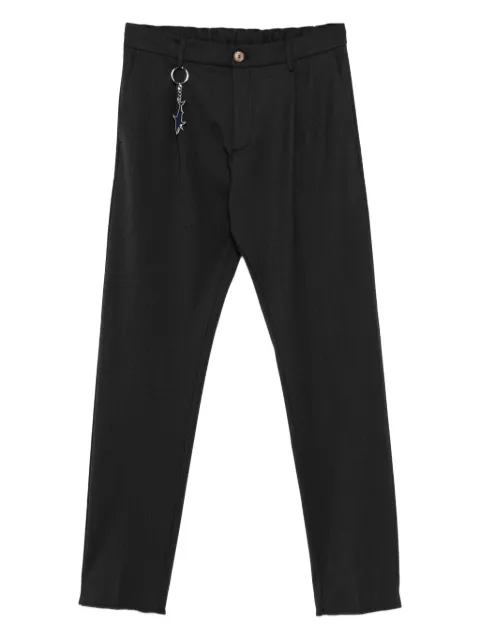Paul & Shark shark-keychain pleated trousers Black 15314088