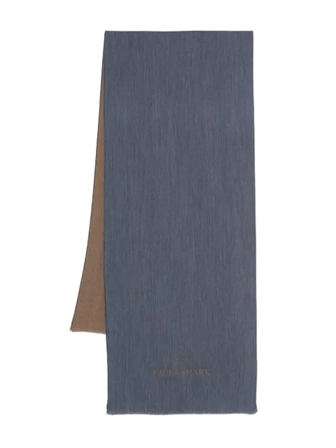 Paul & Shark two-tone wool scarf Blue 14317006