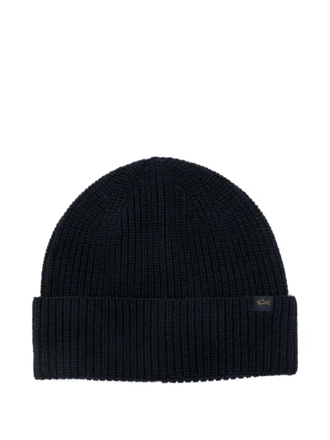 Paul & Shark ribbed beanie Blue 15317162