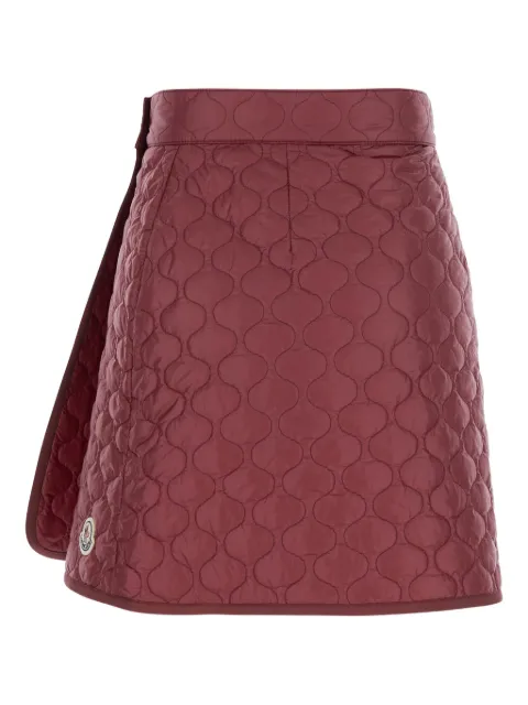 Moncler quilted rubberized-logo mini skirt Red 2D00036597YG