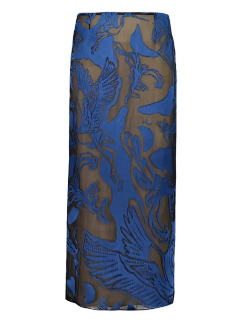 PAULA devoré skirt Grey RUBINA