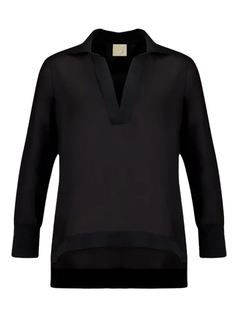 PAULA V-neck long-sleeve top Black DIANEBW
