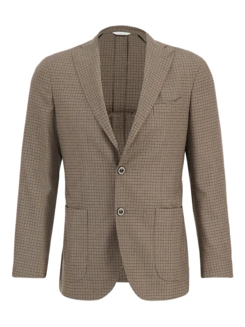 Boglioli single-breasted checked blazer Brown N1302EFB51010465