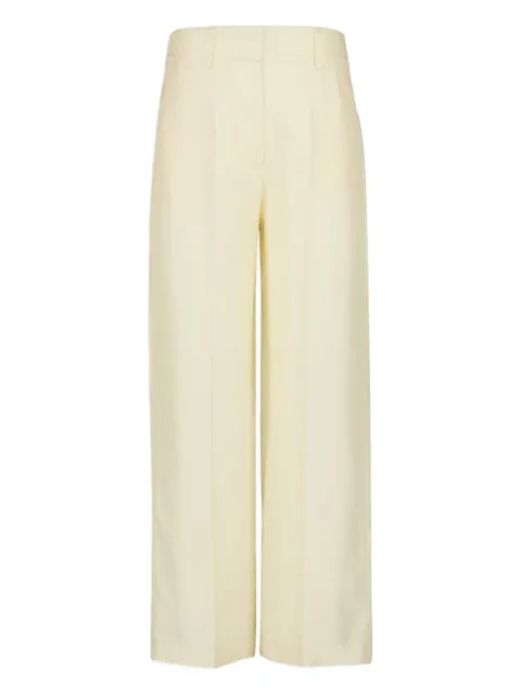 PAULA twill-panelled silk trousers White SONIABW