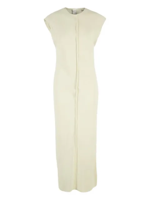 AMI Paris raw-edge midi dress Neutrals FDR626VI0039