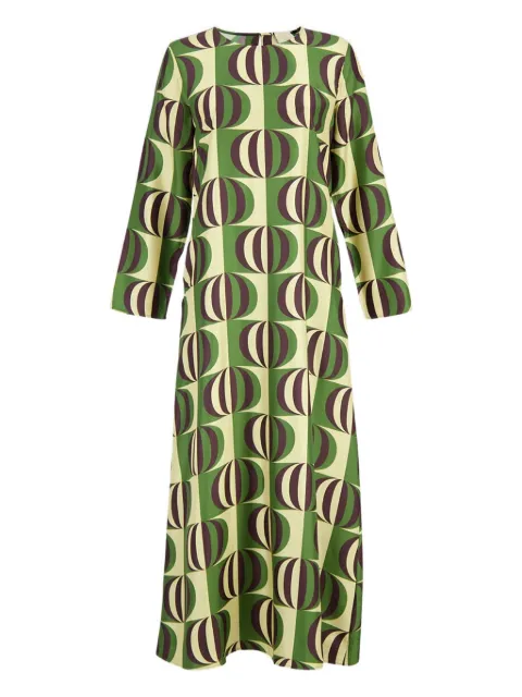 PAULA geometric-print dress Green GRAY8