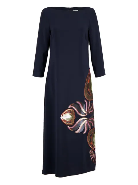 PAULA sequin embroidered dress Blue BELLONA5