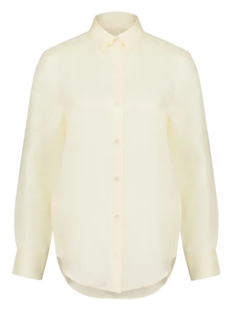 PAULA long-sleeve silk shirt Neutrals AMETISTABW