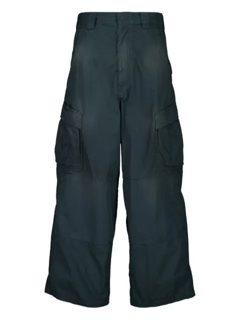 Balenciaga washed-cotton cargo pants Green 838815TSP01