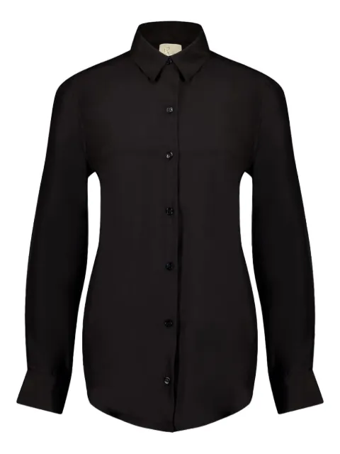 PAULA long-sleeve button-fastening shirt Black AMETISTABW