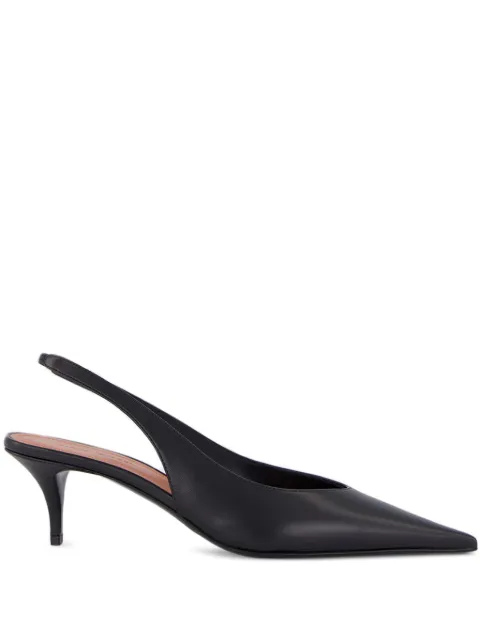 Amina Muaddi Anok heeled slingback-strap pumps Black 15S365619ANO