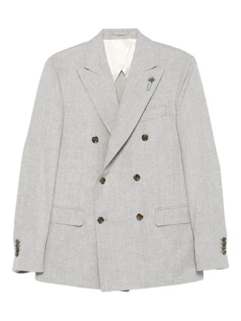 Lardini double-breasted wool suit Grey CN467AEAAIF65441