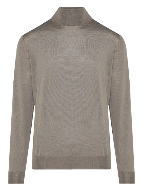 Lardini mock-neck virgin-wool sweater Neutrals CNLMML434CN64021