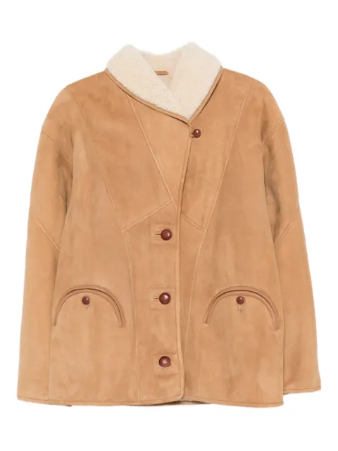 Blazé Milano button-up suede jacket Brown JKSCS01TAT