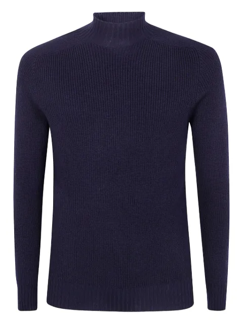 Gran Sasso ribbed high-neck sweater Blue 2411824601