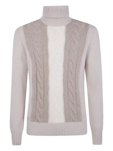 Gran Sasso cable-knit turtleneck sweater Neutrals 1313025078