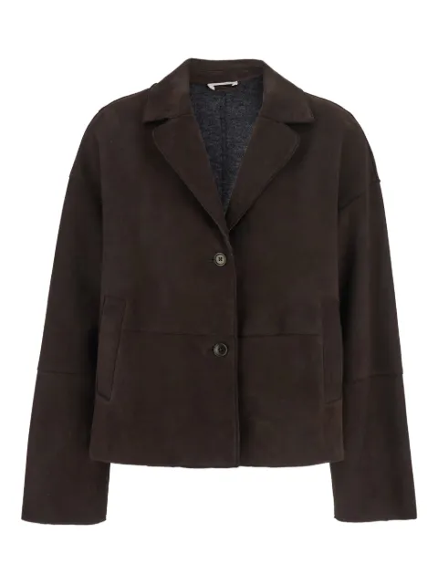 P.A.R.O.S.H. suede button-fastening jacket Brown MONET25WD431759
