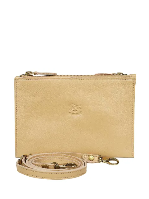 Il Bisonte double-zip leather clutch Neutrals BCL022PV0001