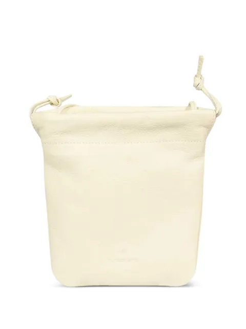 Il Bisonte drawstring leather bucket bag Neutrals BBU030PV0048