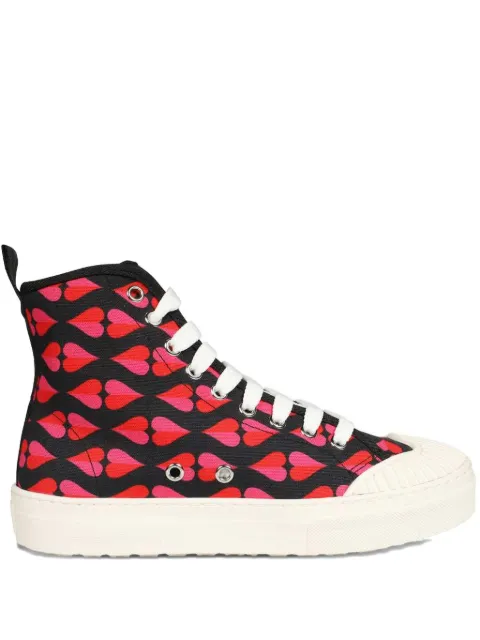 Weekend Max Mara heart-print high-top sneakers Black 2357610334600