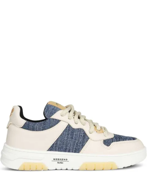 Weekend Max Mara denim-panelled low-top sneakers Neutrals 2357610532600