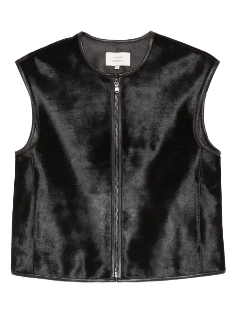 LouLou de Saison zip-up gilet Brown AMPAS
