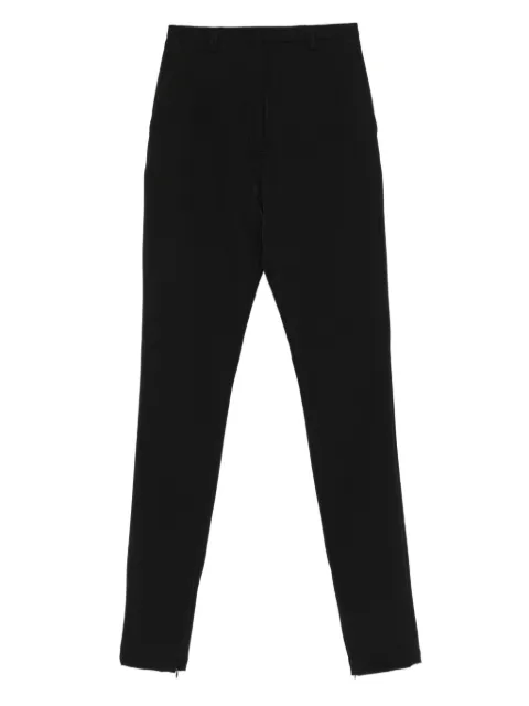 THELATEST zip-detail flat-front trousers Black TLW03112J0094ABTPT0002