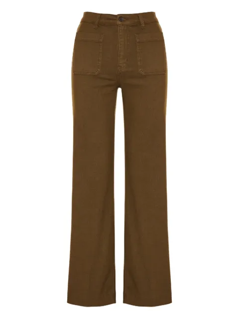 FRAME high-waisted front-pocket trousers Brown 3009341