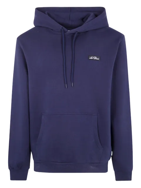 Les Deux logo-patch hoodie Blue 1000832