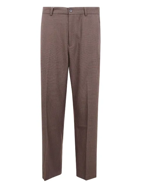 Les Deux checked trousers Brown 1000520