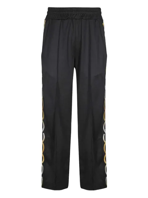 GCDS chain-print elasticated-waistband track pants Black SS23M280656