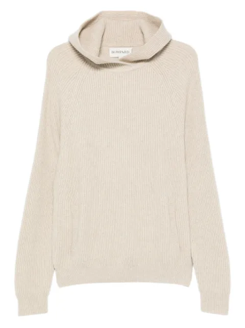 BOMPARD ribbed-knit hooded sweater Neutrals MO3903