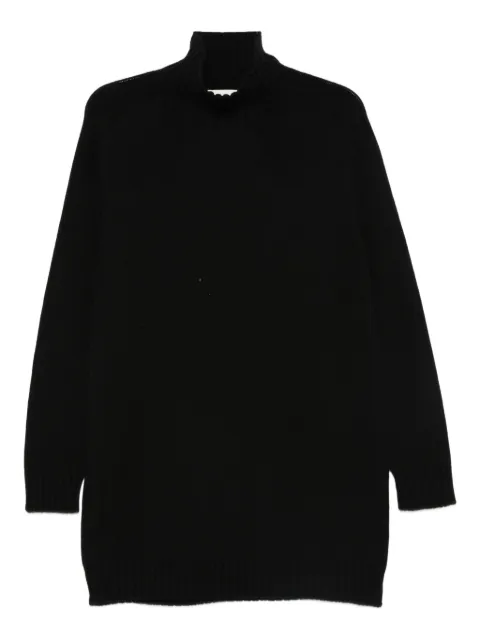 BOMPARD high-neck cashmere mini dress Black MO4170