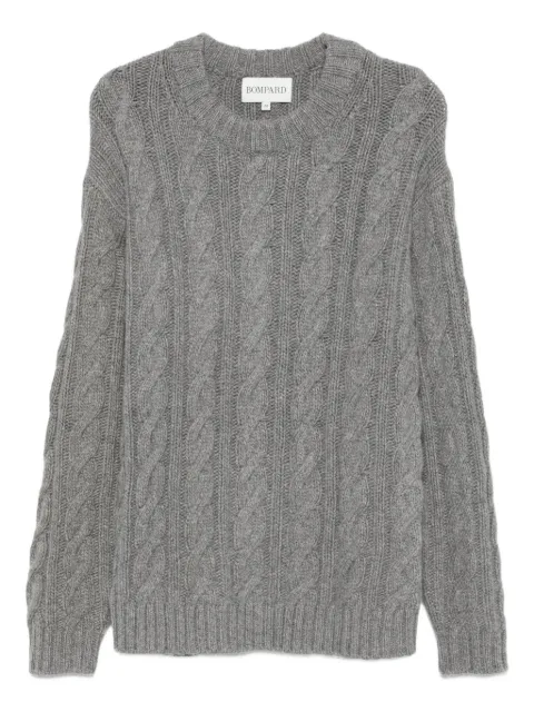 BOMPARD cable-knit crew-neck sweater Grey MO4202