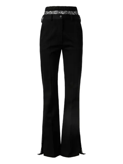 Almaz Laid Back lace-trim trousers Black TR0101FW25