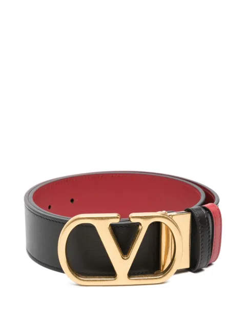 Valentino Garavani Vlogo leather belt Black WT0SQ4IYR