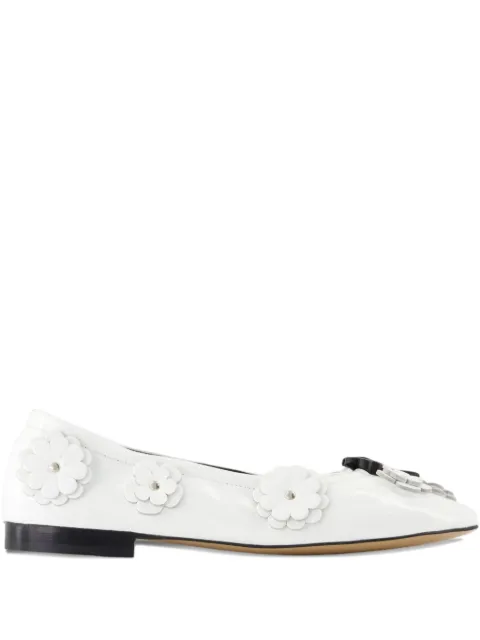 Cecilie Bahnsen flower-embellishment ballet flats White 225FTW30011