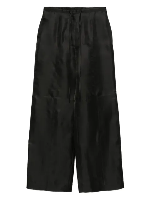 Róhe drawstring silk trousers Black 41630155