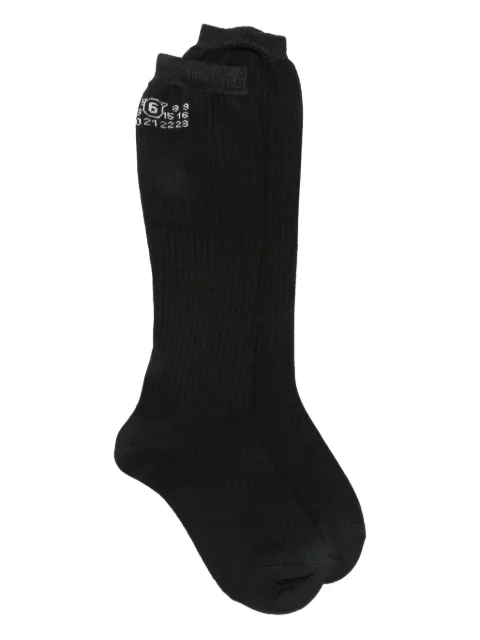MM6 Maison Margiela logo socks Black S62TL0045M13204