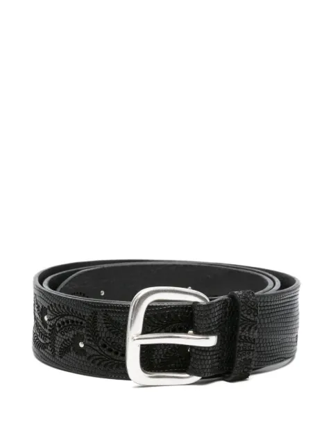 Orciani floral leather belt Black U08353LIZ